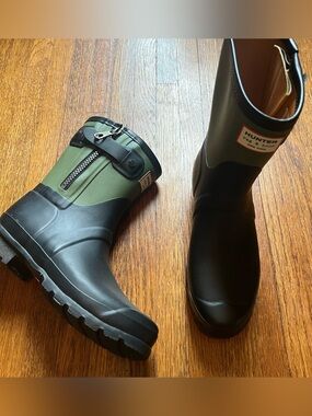 Hunter Rag & Bone boots wellies rubber green black Fall 6 7